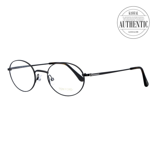 Tom Ford Oval Eyeglasses TF5502 008 Shiny Anthracite 51mm 5502