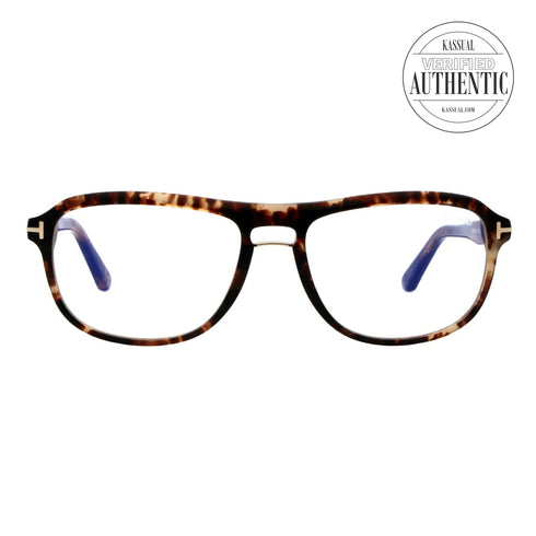 Tom Ford Rectangular Blue Blocker Eyeglasses TF5538 054 Pink Havana 54mm 5538
