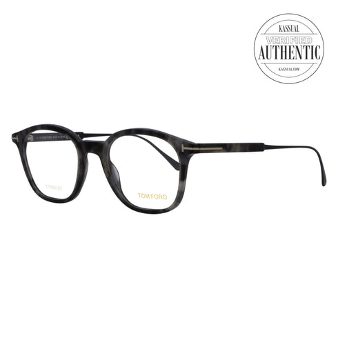 Tom Ford Square Eyeglasses TF5484 055 Grey Havana 50mm 5484