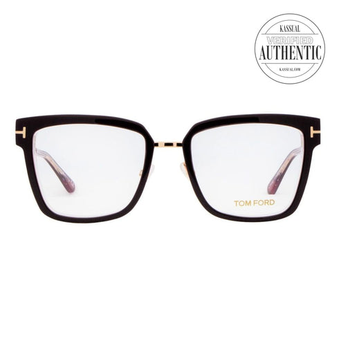 Tom Ford Square Eyeglasses TF5507 071 Burgundy/Gold 53mm 5507