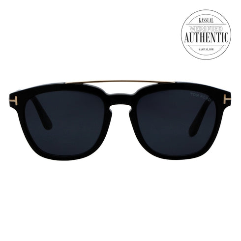 Tom Ford Square Sunglasses TF516 01A Black 54mm 516