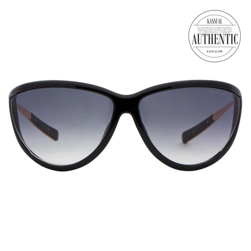 Tom Ford Tammy Shield Sunglasses TF770 01B Shiny Black 70mm 70