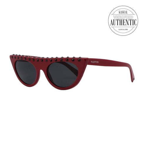 Valentino Oval/Cateye Sunglasses VA4018 511087 Red 52mm 4018