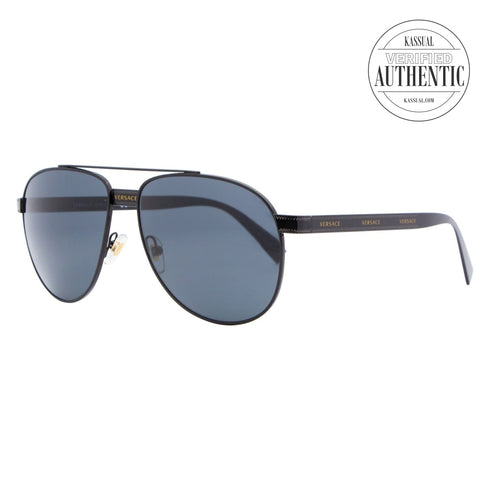 Versace Aviator Sunglasses VE2209 100987 Black 58mm 2209