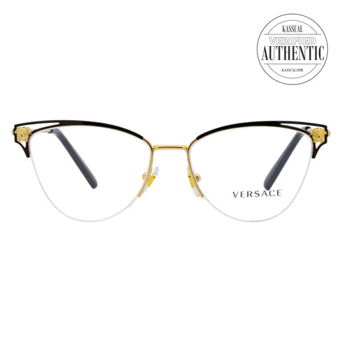 Versace Cateye Eyeglasses VE1280 1433 Gold 53mm 1280