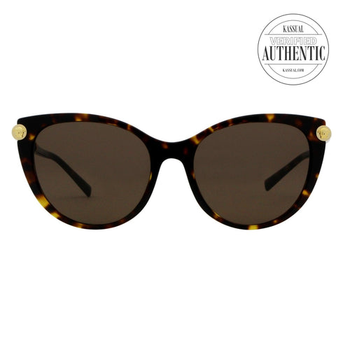 Versace Cateye Sunglasses VE4364Q 108-73 Havana 55mm 4364