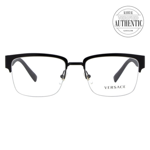 Versace Rectangular Eyeglasses VE1272 1261 Matte Black 54mm 1272